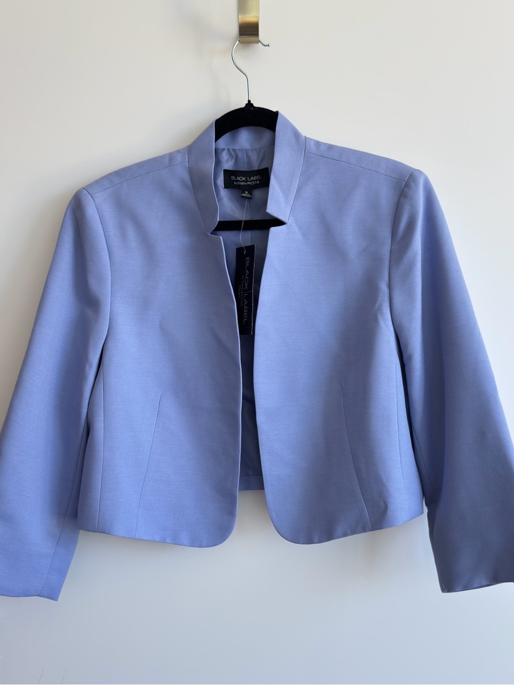 Black Label by Evan-Picone Lavender Cropped Blazer Jacket NWT Size 16